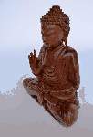 Buddha Hartholz, Figur Buddha aus Holz geschnitzt - 26 cm - P1020927-2.jpg